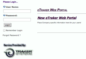 eTraker Web Portal