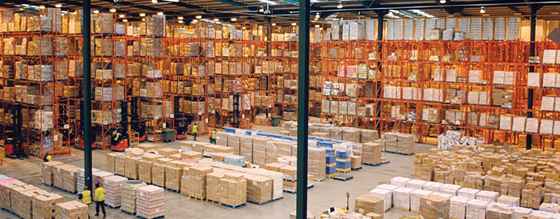 Large open floor warehouse
